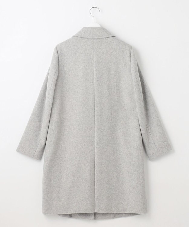 J.PRESS LADIES S ショートビーバー ステンカラー コート ライトグレー系