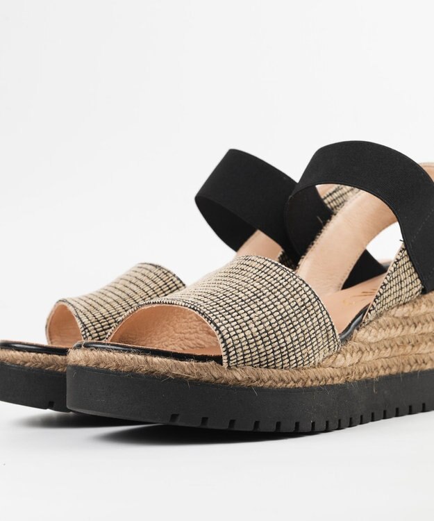 gaimo 【GAIMO/ガイモ】エラスティックダブルソールサンダル/ZARZA-RS ブラック/コンビ