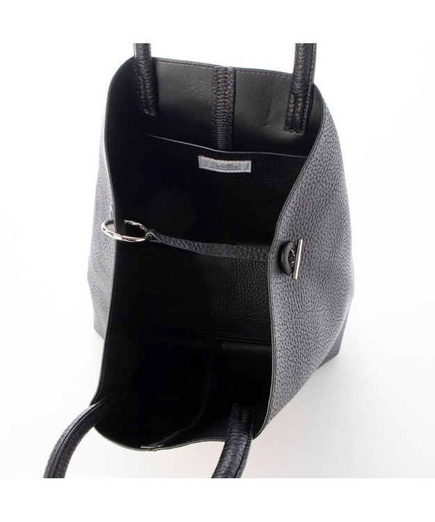 UNBILLION カシュカシュ cachecache / バイカラーフェイクレザートート ブラック