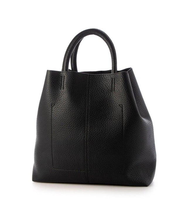 UNBILLION カシュカシュ cachecache / バイカラーフェイクレザートート ブラック