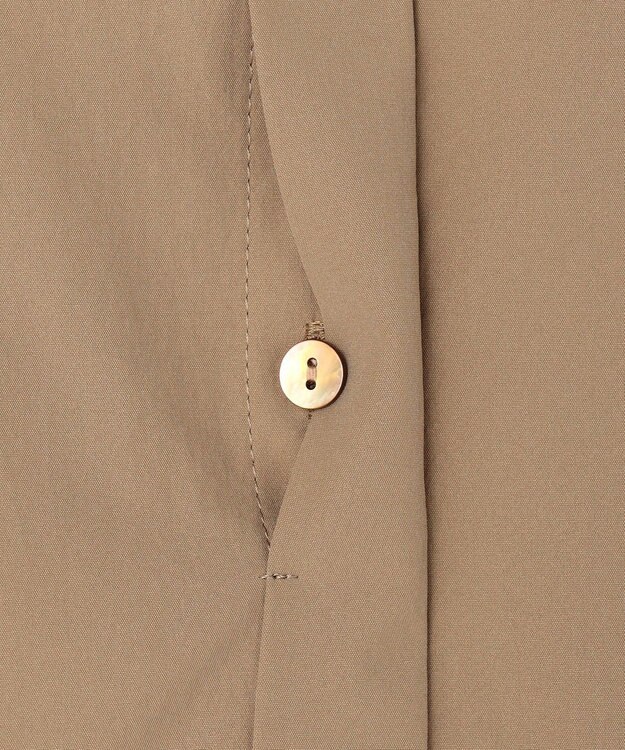 uncrave クールタッチカラータイプライター ペプラムブラウス キャメルベージュ