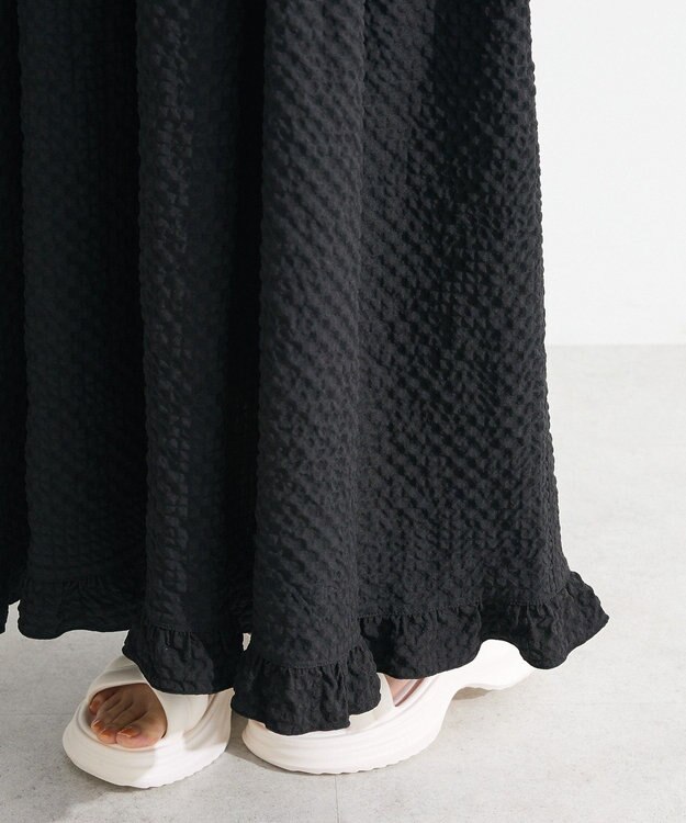 Green Parks ・Petit Fleur フリルティアードキャミワンピ Sax