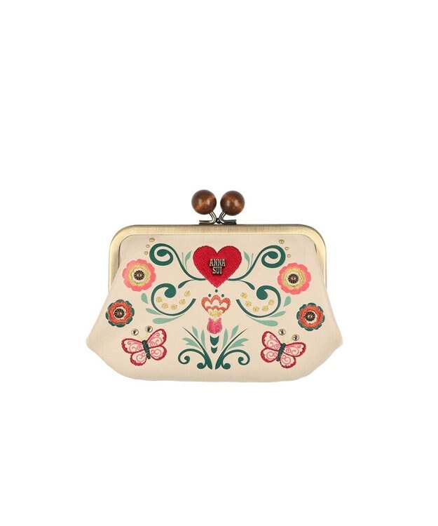 ANNA SUI ブルーム 口金ミニ財布 アイボリー