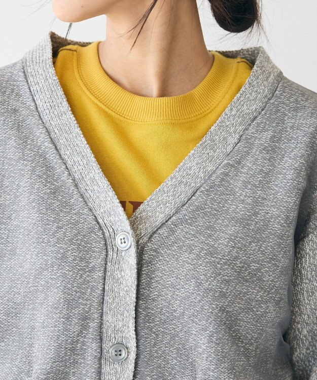 CRAFT STANDARD BOUTIQUE チュールドッキングニットカーディガン Gray