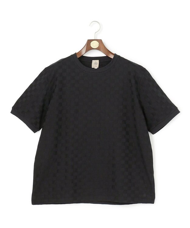 J.PRESS MEN 【KING SIZE / 接触冷感 / 吸水速乾】【J.PRESS PREMIUM JERSEY】アーガイルリンクス Tシャツ ブラック系