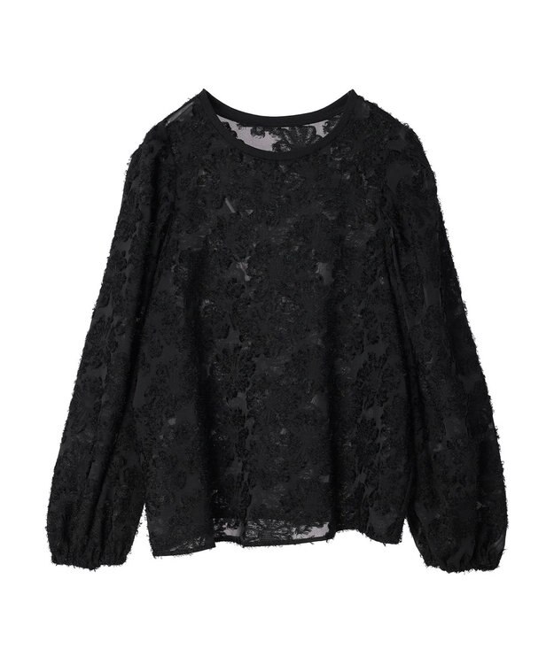 Green Parks シャギージャガードプルオーバー Black