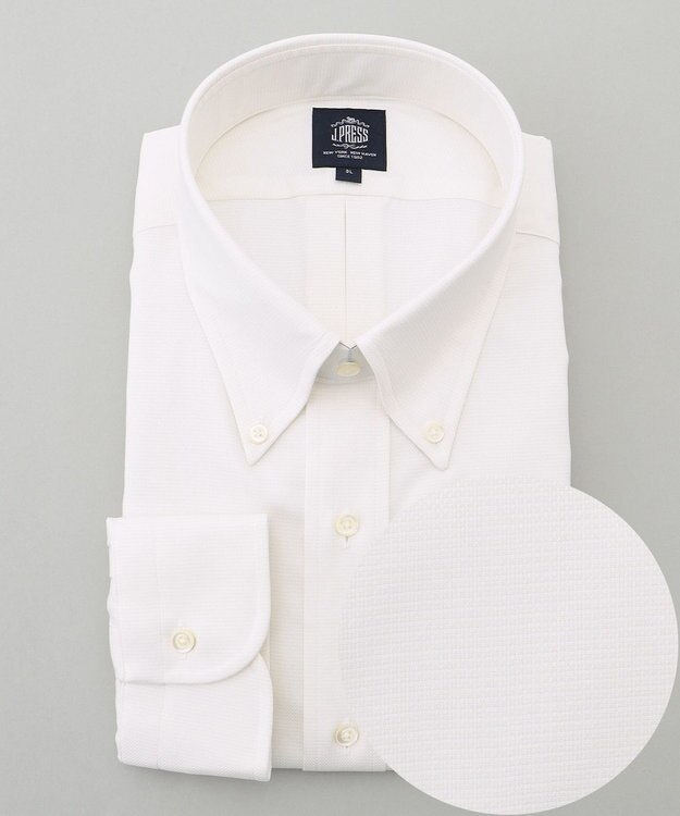 J.PRESS MEN 【KING SIZE】【PREMIUM PLEATS / 形態安定】ピンヘッド ドレスシャツ / B.D. ホワイト系