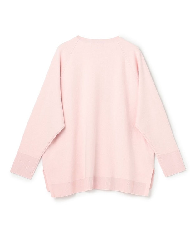 UNFILO コットンカシミヤニット クルーネック ピンク