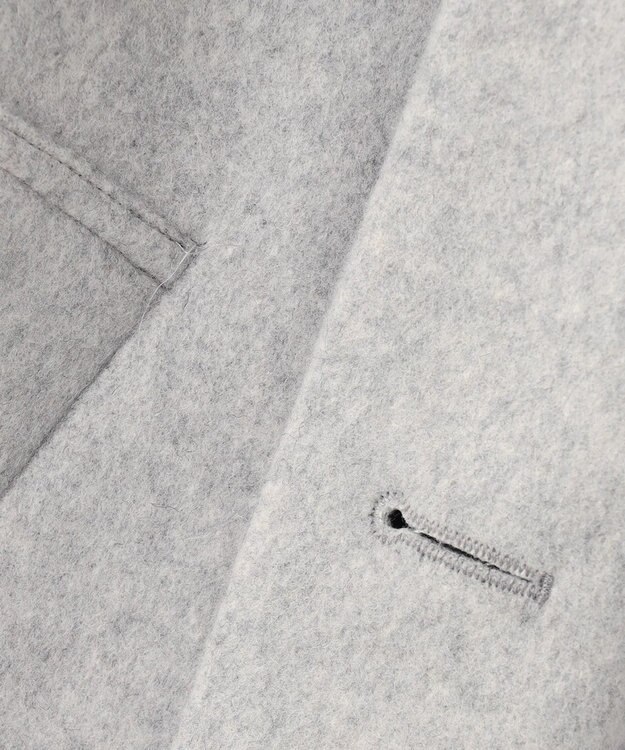 J.PRESS LADIES S ショートビーバー ステンカラー コート ライトグレー系