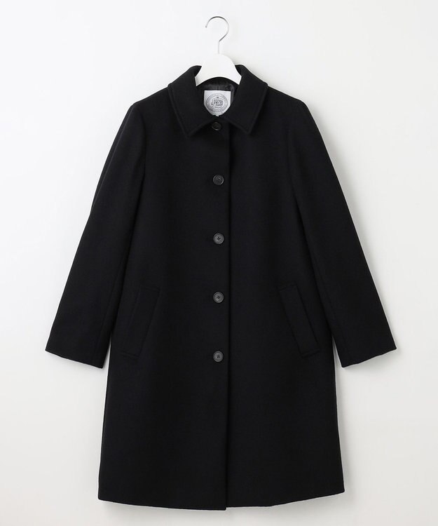 J.PRESS LADIES S ショートビーバー ステンカラー コート ブラック系