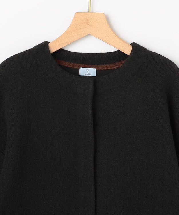 組曲 S プレーティングニットアウター ジャケット ブラック系