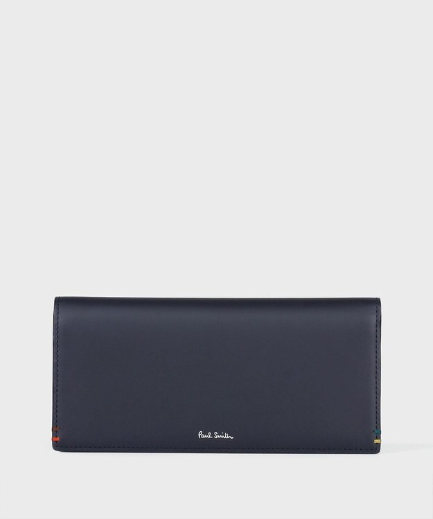 Paul Smith ハイライトステッチ 長財布 ネイビー