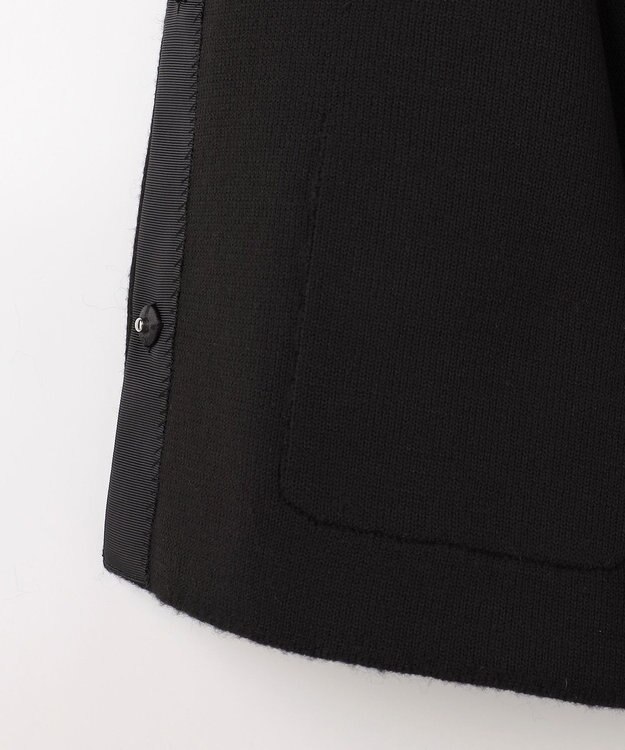 組曲 S プレーティングニットアウター ジャケット ブラック系