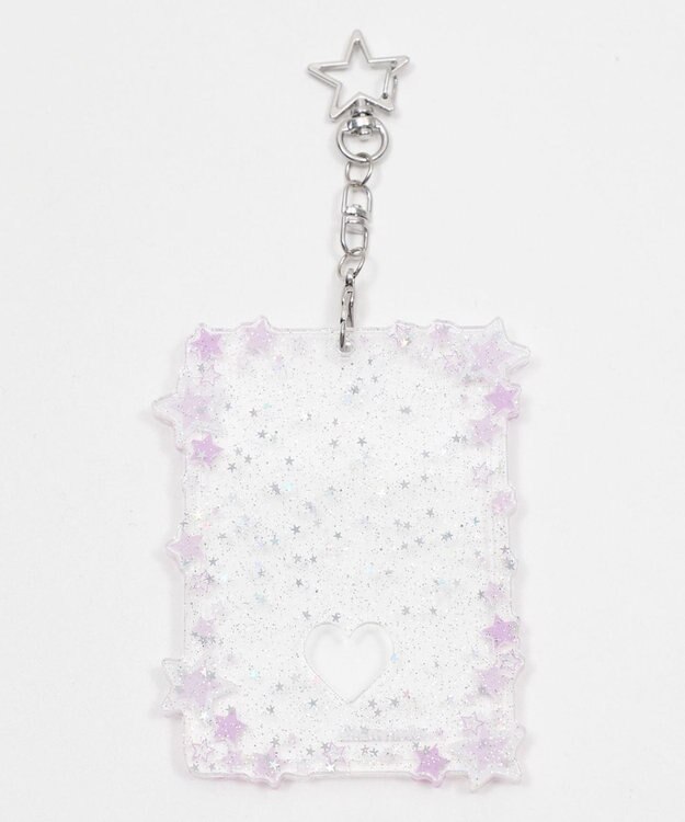 WEGO 【痛バ＆推し活】キラキラスターカードホルダーキーホルダー ライトパープル