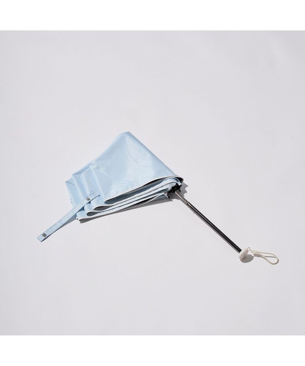 MOONBAT MIZUNO  (ミズノ) 無地 ロゴ 日傘 折りたたみ傘 パラソル 晴雨兼用 ユニセックス  軽量 一級遮光 遮熱効果 遮光率100% UV遮蔽100% ペールスカイ