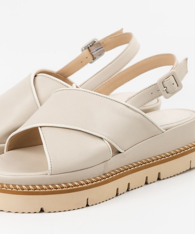 BONTRE 【LucaGrossi/ルカグロッシ】厚底クロスベルトサンダル/H300S-US トープ