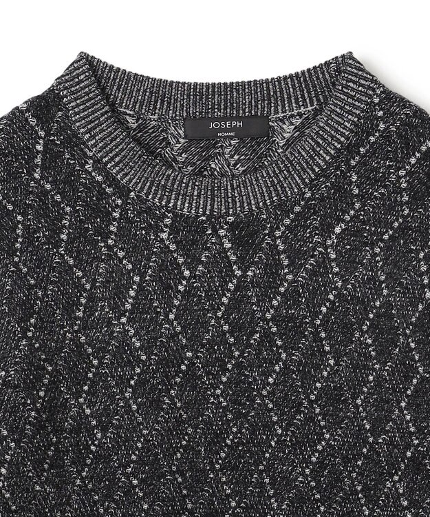 JOSEPH HOMME 【WEB・一部店舗限定  】 ビッグアロージャガード　クルーネックニット グレー系