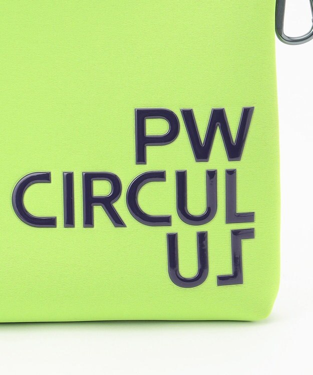 PW CIRCULUS 新色！【UNISEX】ロゴ トートバック クラッチバッグ付き パープル×ライム