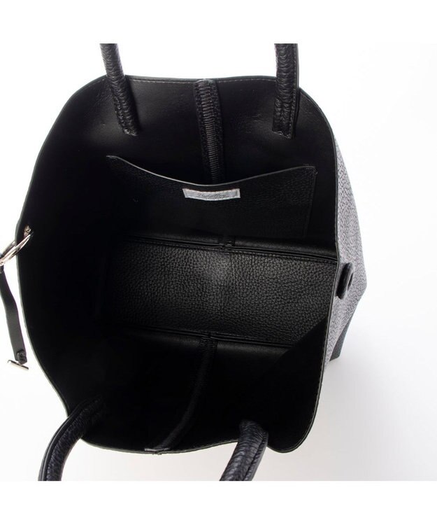 UNBILLION カシュカシュ cachecache / バイカラーフェイクレザートート ブラック