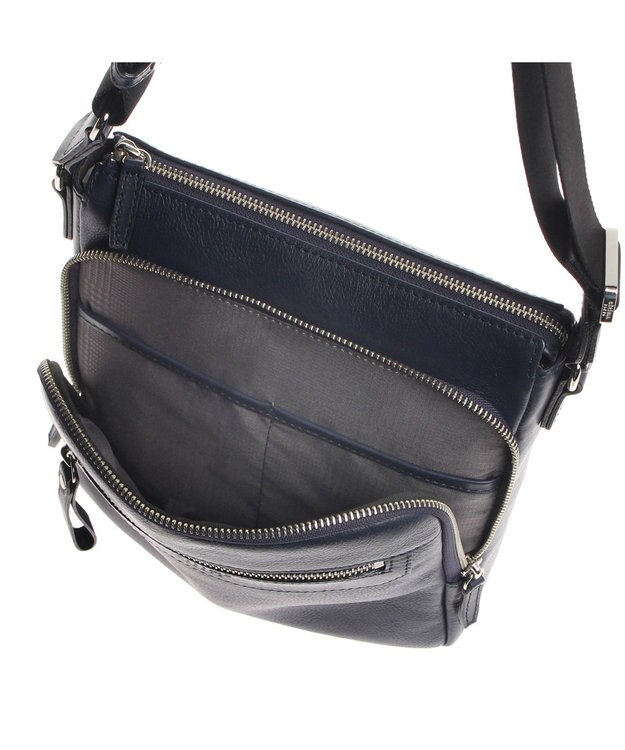 ACE BAGS & LUGGAGE ultima TOKYO ウルティマ トーキョーケヴィン ショルダーバッグ タテ型 レザー 77993 ネイビー