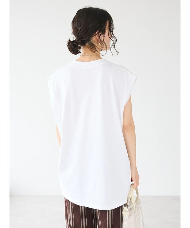 CRAFT STANDARD BOUTIQUE リメイクロゴノースリーブTee Off White