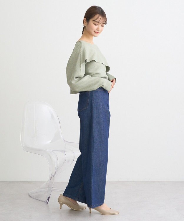 earth music&ecology ＳＥＴ２点クロスニット＋キャミソール Mint