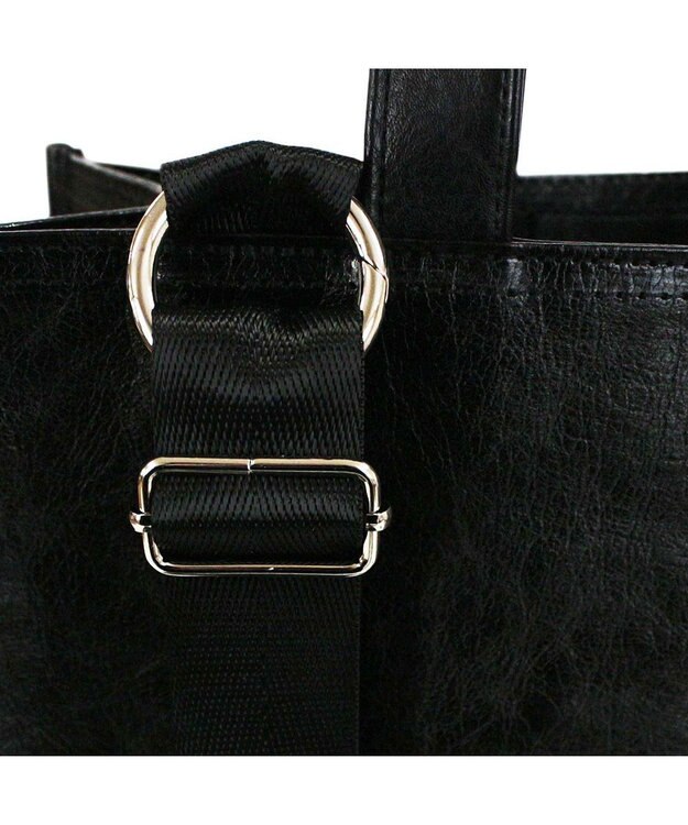 ROOTOTE 1032【木繊維軽量素材】EU.スクエア.メタリック-A 03：ブラック