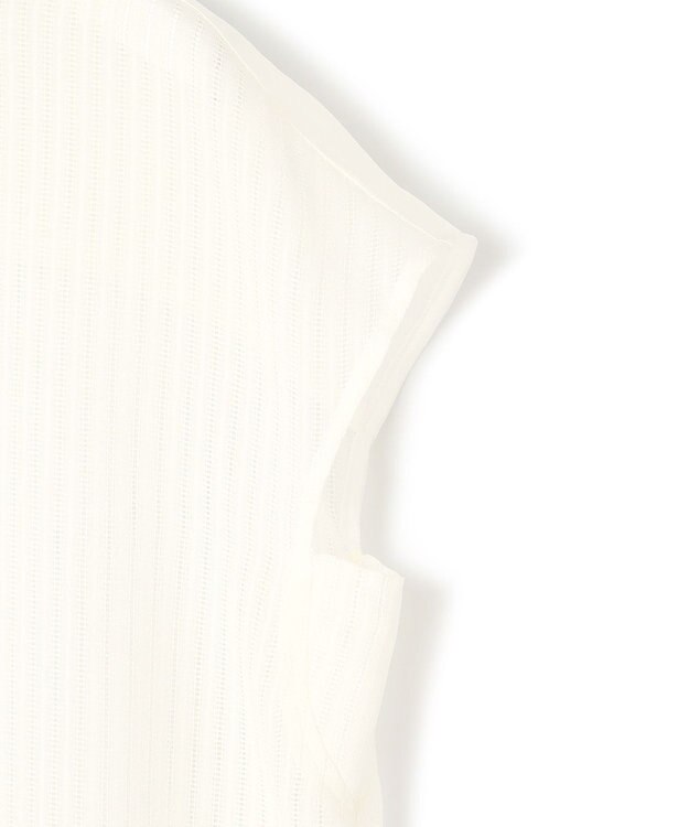 ICB 【洗える】 カラミストライプ ブラウス オフホワイト系