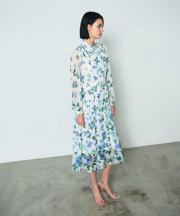 GRACE CONTINENTAL グラデフラワープリントワンピース キナリ