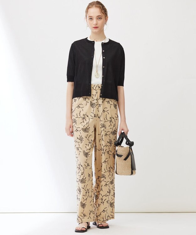 23区 【Indian Factory】シャイニーワイドリブ カットソー ホワイト系