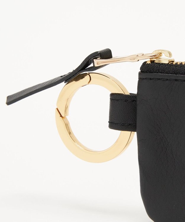 russet カラビナ付き ソフトレザーマルチケース(Z-211) Black