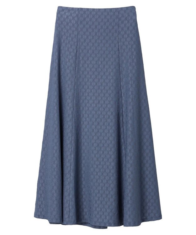 earth music&ecology ジャガードフレアスカート Blue