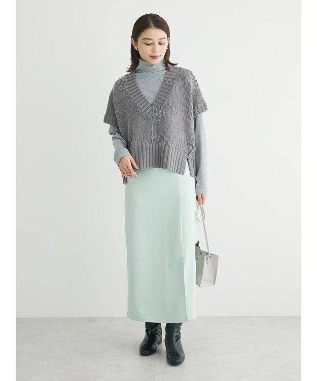 Green Parks ・ＳＵＧＡＲ　ＳＰＯＯＮ　ショートニットベスト Gray Mixture