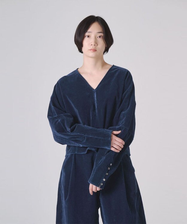 Ripo trenta anni INDIGO VELOUR プルオーバー INDIGO
