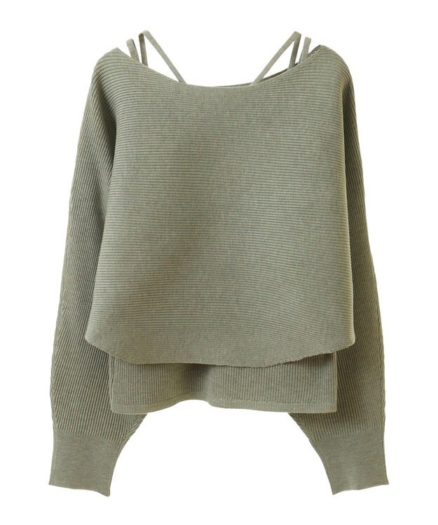 earth music&ecology ＳＥＴ２点クロスニット＋キャミソール Mint