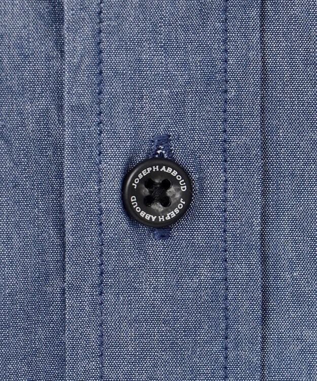 JOSEPH ABBOUD クールビズ【新作・環境配慮型素材】サスティナブルファブリック ビオグレースシャンブレー シャツ ネイビー系