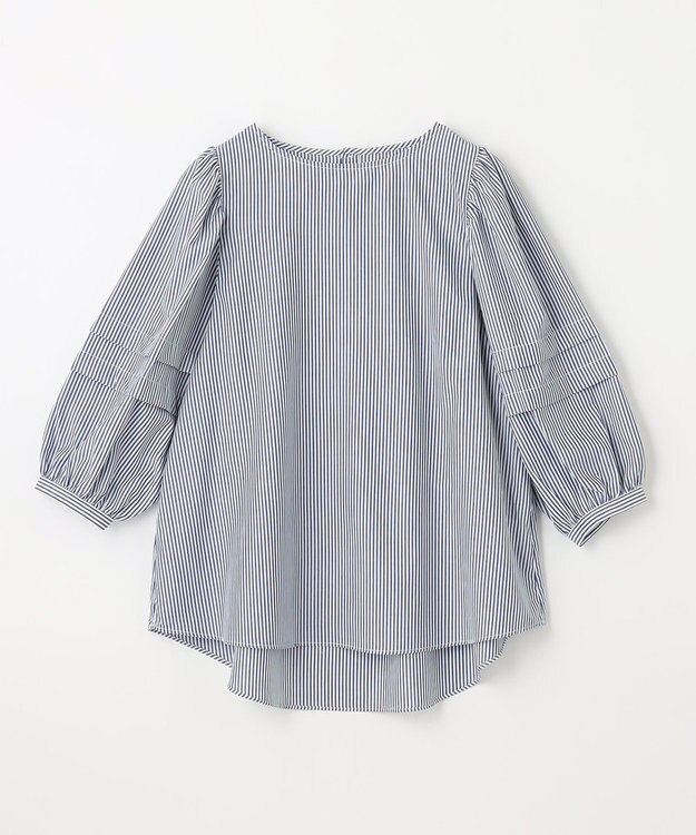 ANY 【UVカット/抗菌防臭/吸水速乾】エニィファンクション袖タックブラウス ブルーロンスト