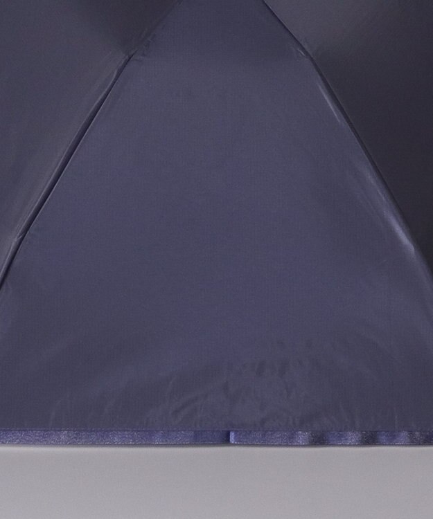 AURORA BLAO (ブラオ) 切り継ぎテープ柄 晴雨兼用傘 (折り畳み・ミニ) ネイビー