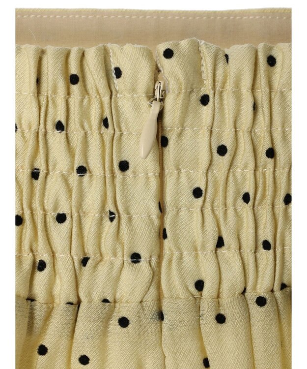 Green Parks AnriettMusee ドットフレアーロングスカート Lime Green