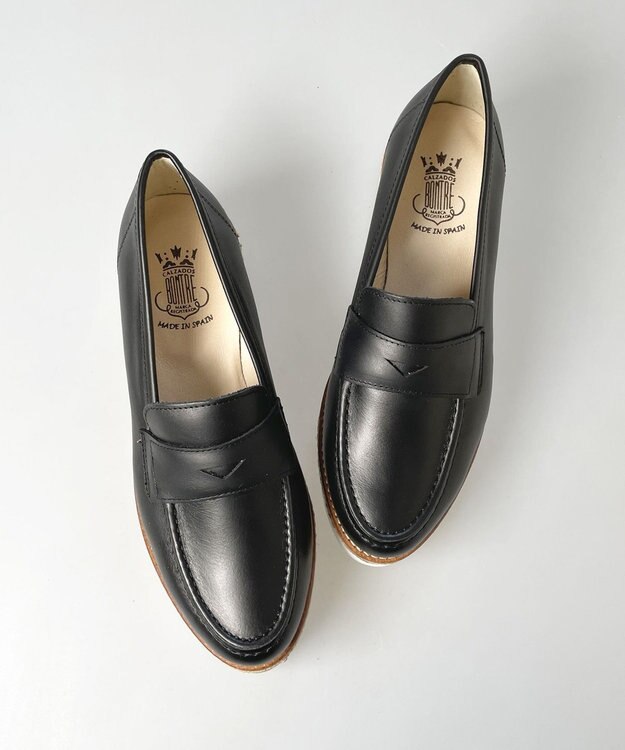 BONTRE 【BONTRE/ボントレ】ジュート厚底コインローファー ブラック