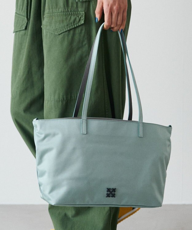 russet バイカラーレザーハンドルトートバッグ(SF-279) Sax