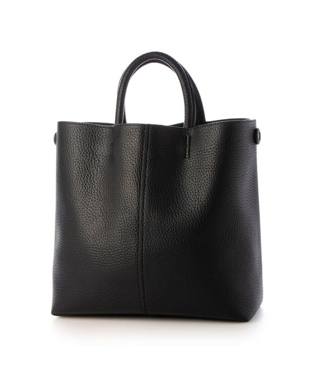 UNBILLION カシュカシュ cachecache / バイカラーフェイクレザートート ブラック