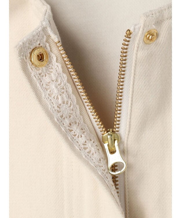 earth music&ecology パーカー付きミリタリーブルゾン Ecru