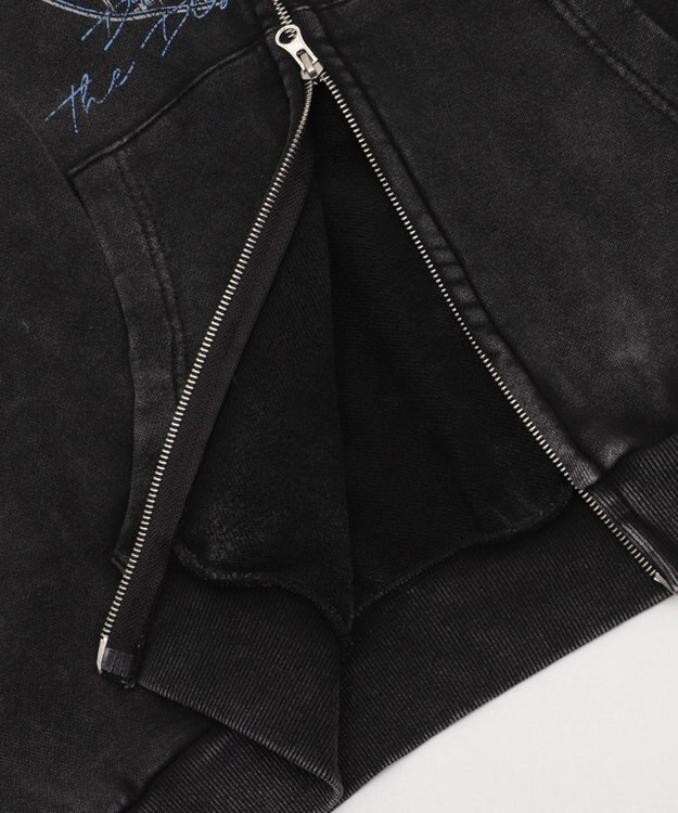 WEGO 【ユニセックス着用ITEM/MLサイズ展開】パウダーブリーチグラフィックZIPパーカー 柄3