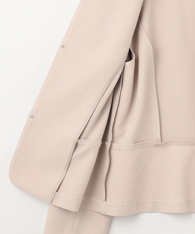 ANY SIS L 【UVカット / 接触冷感 / 吸水速乾】スマートビューティストレッチ ショートノーカラージャケット ライトベージュ