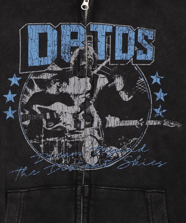 WEGO 【ユニセックス着用ITEM/MLサイズ展開】パウダーブリーチグラフィックZIPパーカー 柄3