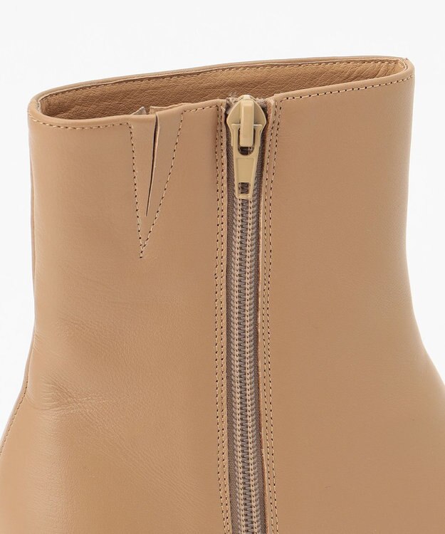 自由区 レザーショートブーツ キャメル系