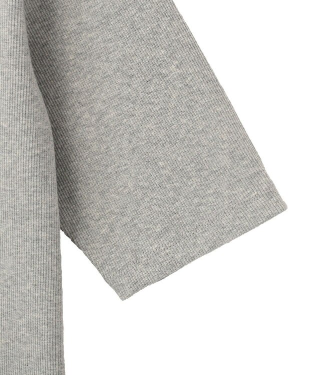 Green Parks 配色ヘンリーネック半袖プルオーバー Gray Mixture