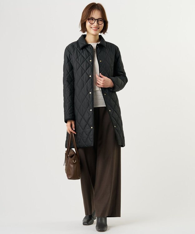 J.PRESS LADIES L Vis/Peスパーク レースデザイン ニット ナチュラル系