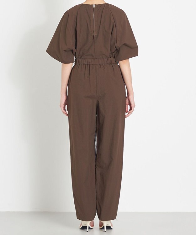 NAVE 【ReNAVE　撥水機能・UVカット・透湿・接触冷感・洗える】ナイロンタスランシャツブラウス ダークブラウン系